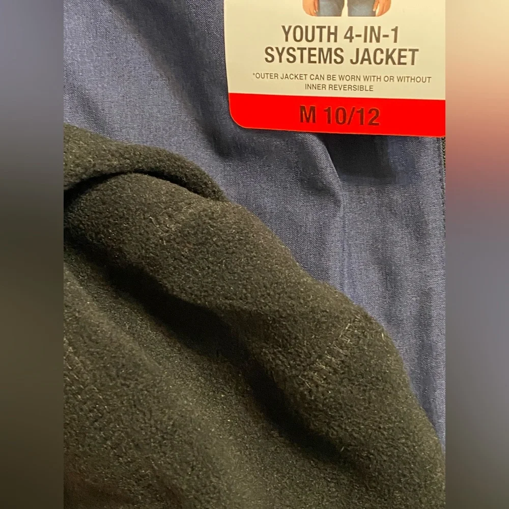 Gerry Kids Black and Blue Puffer Jacket 4 in 1 coat with hat - Picture 4 of 6